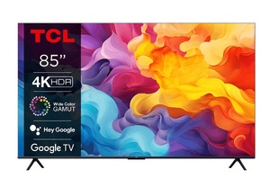 TCL LED televizor 85V6B, 4K HDR, Google TV, Wide Color Gamut, Game Master 3.0 + 120Hz Game Accelerator, Dolby Atmos, HDMI 2.1