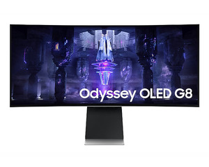 SAMSUNG Odyssey monitor G83 gaming zakrivljeni type C, 34, UWQHD, OLED, 250cd/m2, AMD FreeSync Premium Pro, HDR True Black 400, HDMI, DP, 175Hz, 0.03ms