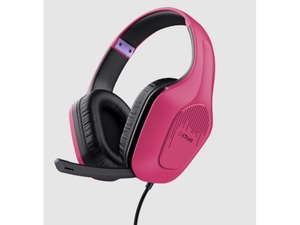 Trust GXT 415P Zirox gaming slušalice, žičane, pink, 200cm kabl, 3.5 mm, over-ear, mikrofon