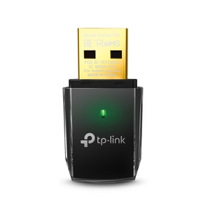 TP-Link AC600 Wi-Fi USB Adapter, 1T1R,433Mbps at 5GHz + 150Mbps at 2.4GHz, 802.11ac/a/b/g/n, USB 2.0,WPS Button,1 internal antenna