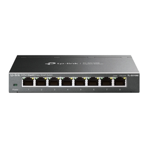 TP-Link switch TL-SG108E 8-Port Gigabit Easy Smart Switch, 8 x 10/100/1000Mbps RJ45 ports, MTU/Port/Tag-based VLAN