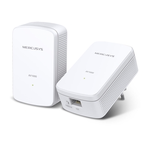 Mercusys MP500KIT AV1000 Gigabit Powerline Starter Kit, 1000 Mbps High-Speed, Advanced HomePlug AV2, 1 x Gigabit Port