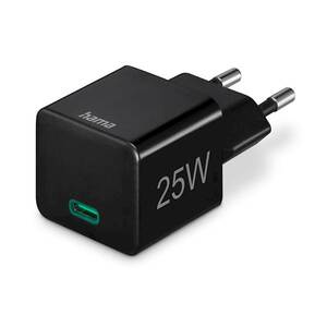 HAMA 25 W zidni punjač 122929, USB-C, Crni (kabl nije uključen)