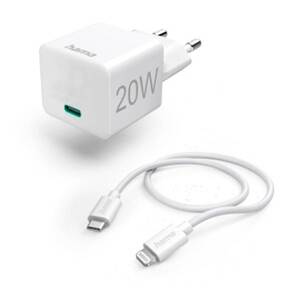 HAMA 20 W zidni punjač 121681, Lightning, Bijeli (kabl uključen)