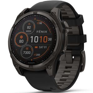 GARMIN Fenix 8 Solar Sapphire pametni sat, 51 mm, Carbon Gray, Pebble Gray remen