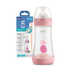 Chicco bočica PERFECT5 240 ml, 2m+, Roza