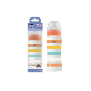 Chicco Plastična bočica Well Being, antic.,330 ml,3 rupe,4m+,neutral