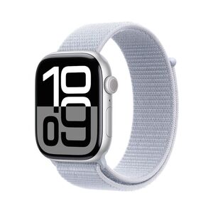 Apple Watch S10 GPS 42mm Silver Aluminium Case Blue Cloud Sport Loop