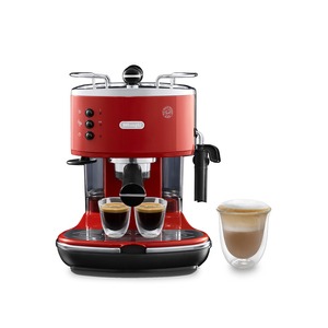 DeLonghi aparat za espresso kafu ECO311.R Icona ručni, crveni