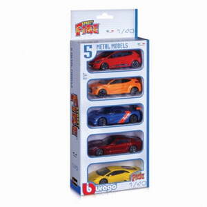 BBURAGO 1/43 STREET FIRE 5-PC GIFT PK