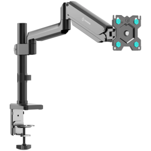 ONKRON Single Monitor Desk Mount for 13'' to 34" LCD LED Screens up to 12kg, Black.