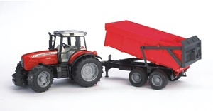 Bruder Massey Ferguson traktor s prikolicom 2045