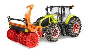 Bruder Claas Axion 950 traktor s lancima za snijeg i čistačem snijega 3017