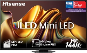 Hisense ULED Mini LED televizor 65U8NQ, 4K Ultra HD, Smart TV, VIDAA U7.6, Quantum Dot Colour, 144Hz Game Mode Pro, Mini-LED Full Array Local Dimming, Crni   **MODEL 2024**