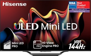 Hisense ULED Mini LED televizor 65U7NQ, 4K Ultra HD, Smart TV, VIDAA U7.6, Quantum Dot Colour, 144Hz Game Mode Pro, Mini-LED Full Array Local Dimming, Crni   **MODEL 2024**