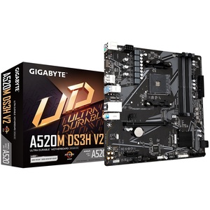 GIGABYTE matična ploča  A520M DS3H V2 1.0AMD A520,AM4,4xDDR4;M2RAID,HDMI,DP,mATX