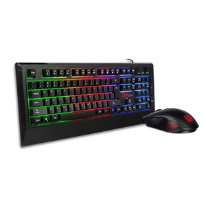 Thermaltake miš i tastatura gaming Challenger Combo RGB, Ergonomic, 1.8m, 6 tipki optički, do 2400 DPI, žični