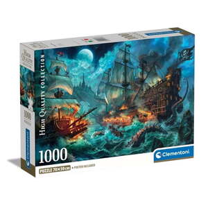 CL39777 Clementoni puzzle 1000 PIRATSKA BITKA