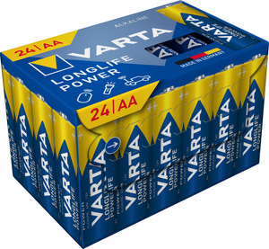 VARTA LONGLIFE POWER alkalna baterija LR06, AA, 1,5V, 24/1 kom. pakovanje, made in Germany