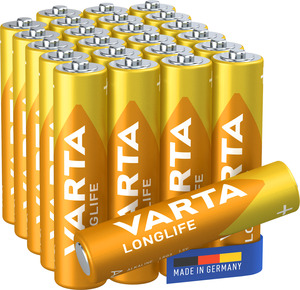 VARTA LONGLIFE alkalna baterija LR03, AAA, 1,5V, 24/1 kom. pakovanje, made in Germany