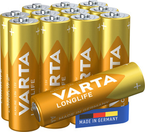 VARTA LONGLIFE alkalna baterija LR06, AA, 1,5V, 12/1 kom. pakovanje, made in Germany