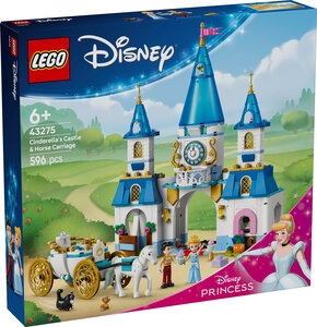 LEGO® Disney Princess Pepeljugin dvorac i kočija s konjem 43275