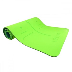 LIFEFIT® Yoga prostirka lotos duo 183x58x0.6cm, green