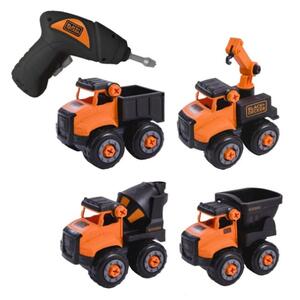 Black & Decker set od 4 vozila za rastavljanje+baterijski odvijač