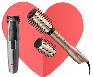 BaByliss Love SET Deluxe: Rotirajuća četka AS952E + Multigroomer BaBylissMEN MT727E 10u1