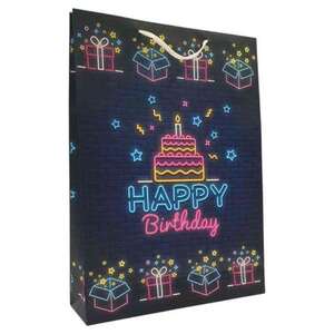 DUK15488 UKRASNA KESA JUMBO B-DAY NEON 33X45X10 CM