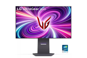 LG monitor 32GS95UE-B UltraGear gaming monitor Dual-Mode USB Type C, 32, 4K, OLED, 275 cd/m2, Adaptive Sync, HDR10, HDMI, DP, 480Hz, 0.03ms