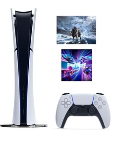 PlayStation 5 Slim Digital Edition D ch + Fortnite VCH + God of War Ragnarok VCH