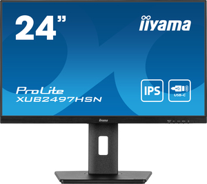 IIYAMA monitor XUB2497HSN-B1 USB Type C, 24, FullHD, IPS, 250 cd/m2,  Adaptive Sync, DP, HDMI, USB Type C, 100 Hz, 1ms