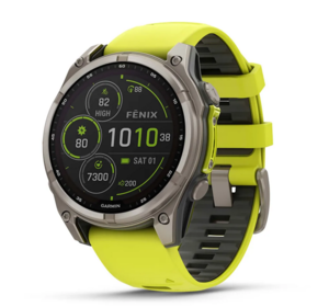 GARMIN Fenix 8 SOLAR Sapphire Amp Yellow graphite (010-02906-21), 47 mm, pametni sat