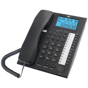 Meanit Telefon analogni, stolni, LCD zaslon, crni - ST200 Black