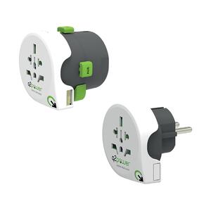 q2power Adapter, strujni, set, univerzalni + EU, USB - QDAPTER 360 USB