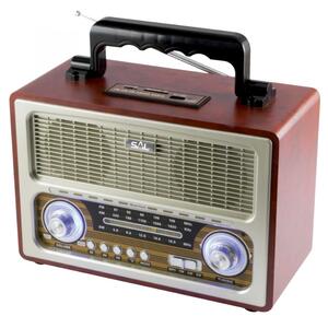 SAL Zvučnik bežični, Bluetooth, 4in1, FM, MP3, AUX, Retro dizajn - RRT 3B