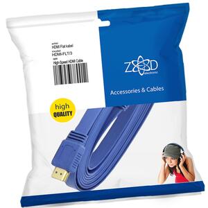 ZED electronic HDMI kabel, plosnati, 3.0 met, ver. 2.0, 3D, Ethernet - HDMI-FLT/3