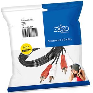 ZED electronic Činč kabl 10 met., 2 x RCA - AK/10