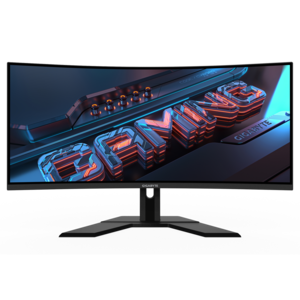 GIGABYTE monitor G34WQCP gaming zakrivljeni, 34, UWQHD, VA, 350 cd/m2,  AMD FreeSync Premium, HDR400, HDMI, DP, 180Hz, 1ms