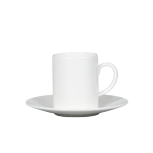 Dalton porculanska espresso šoljica i tanjirić bijeli, set 6 komada