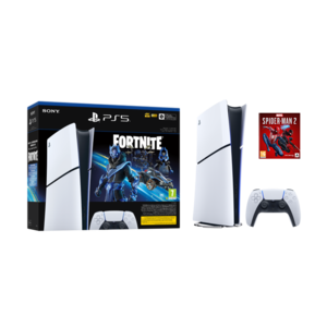 PlayStation 5 Slim Digital Edition D ch + Fortnite VCH + Marvel's Spider-Man 2 SE VCH