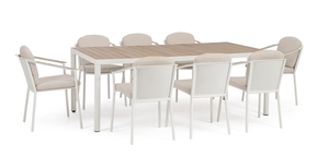 BIZZOTTO vrtna set ULISES 9/1 – stol i 8 stolica