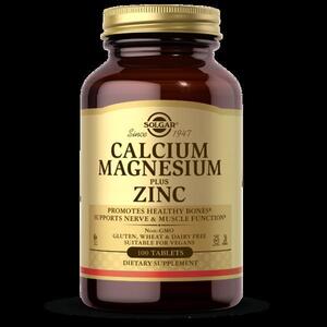 SOLGAR CALCIUM MAGNESIUM PLUS ZINC tablete a 100