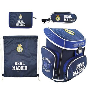 Školski set 4/1 Real Madrid – ruksak, pernica, torba za patike i novčanik
