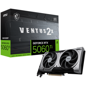 MSI grafička kartica Ventus GeForce RTX 5060 Ti 16GB GDDR7 PCI Express 5.0 x 16 (use x8) Graphics Card RTX 5060 Ti 16G VENTUS 2X OC PLUS