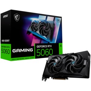 MSI grafička kartica NVIDIA GeForce RTX 5060 8G GAMING OC (8GB GDDR7/128bit, PCI Express Gen 5 x16 pin(uses x8), 3xDP, 1xHDMI, Recommended PSU 550W) ATX