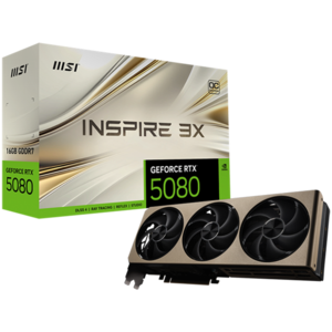 MSI grafička kartica GeForce RTX 5080 16GB GDDR7 PCI Express 5.0 Graphics Card RTX 5080 16G INSPIRE 3X OC