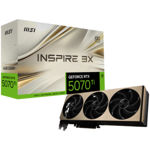 MSI grafička kartica NVIDIA INSPIRE GeForce RTX 5070 Ti 16GB GDDR7 PCI Express 5.0 Video Card RTX 5070 Ti 16G INSPIRE 3X OC PLUS