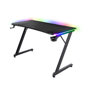 Trust GXT 710 Luminus Pro RGB gaming sto, wireless punjač,120x60x74 cm, crni
